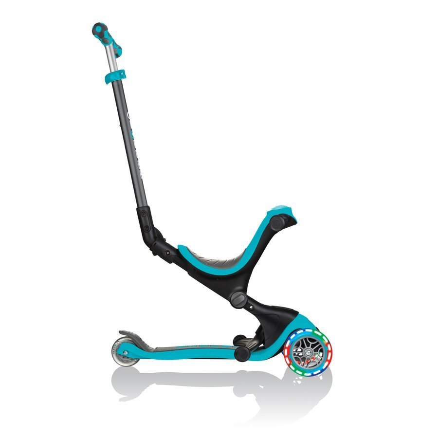 Детский самокат Globber GO-UP Deluxe Lights 5 в 1 Teal 646-105