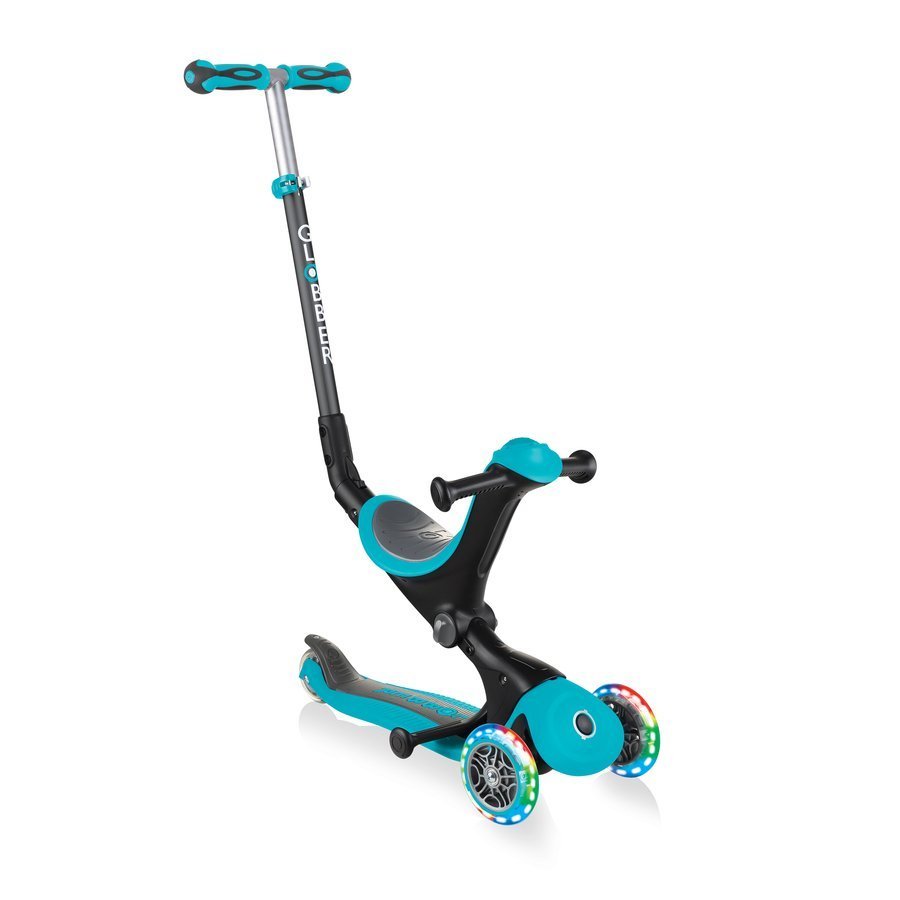 Детский самокат Globber GO-UP Deluxe Lights 5 в 1 Teal 646-105