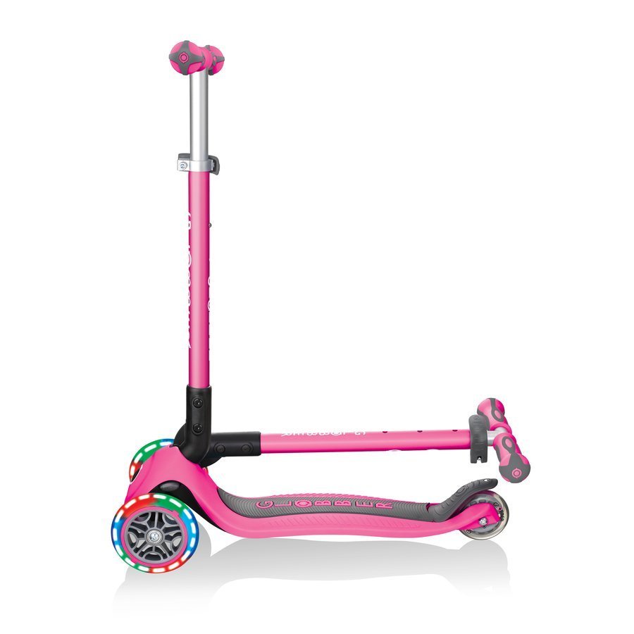 Дитячий самокат Globber GO-UP Deluxe Lights 5 в 1 Deep Pink 646