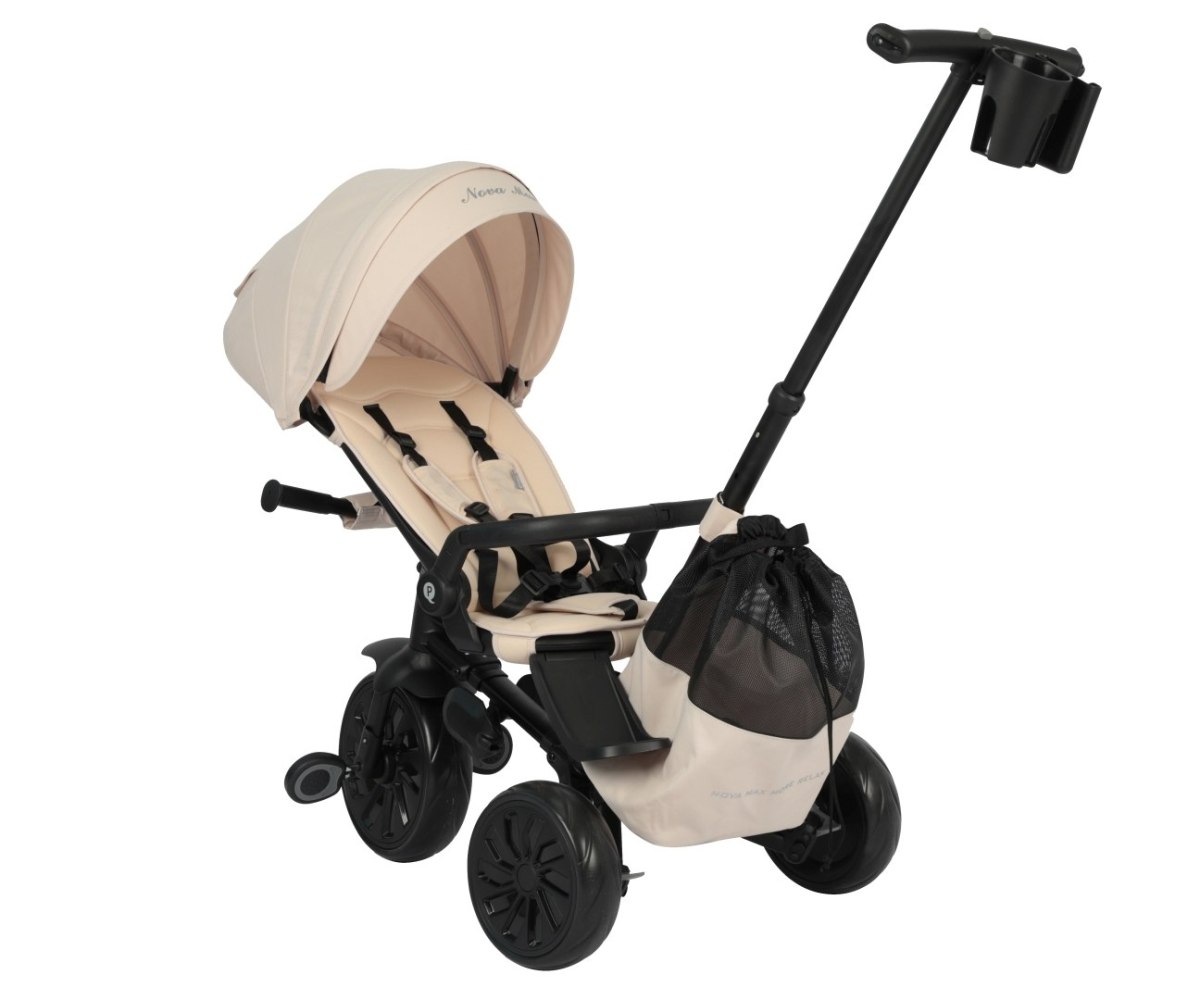 Триколісний складний велосипед Qplay Nova Max Beige | toshka