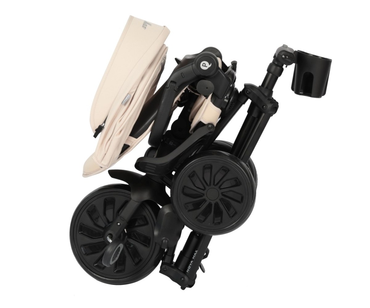 Триколісний складний велосипед Qplay Nova Max Beige | toshka