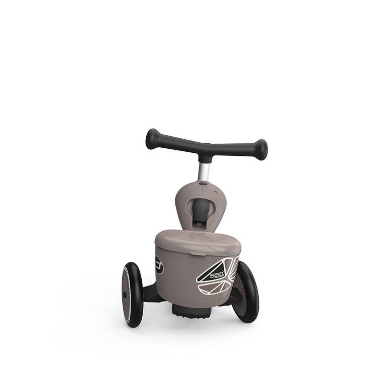 Scoot And Ride Highway Kick 1 Lifestyle Brown Lines - 2-in-1 Kinderstep Met Opbergruimte, 1-5 Jaar